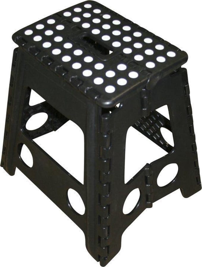 Kruk - Krukje - Opvouwbaar - Zwart Wit - tot 120 kg
