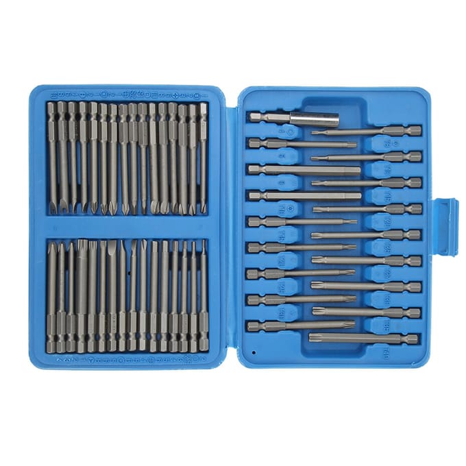50 stuks Extra Lange Veiligheidsbitset Vierkant Plat Zeskant Spline Koppeling Torq Meerdere Maten Schroevendraaierbits