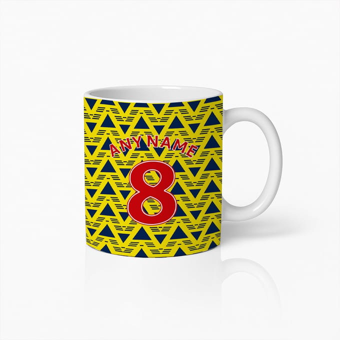 Gepersonaliseerde Voetbalshirt Mok – Eigen Naam & Nummer Soccer Fan Koffiebeker