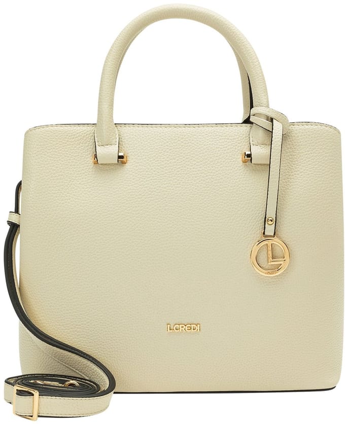 L.CREDI Handtas Schoudertas Maxima Handle Bag Creme Crème