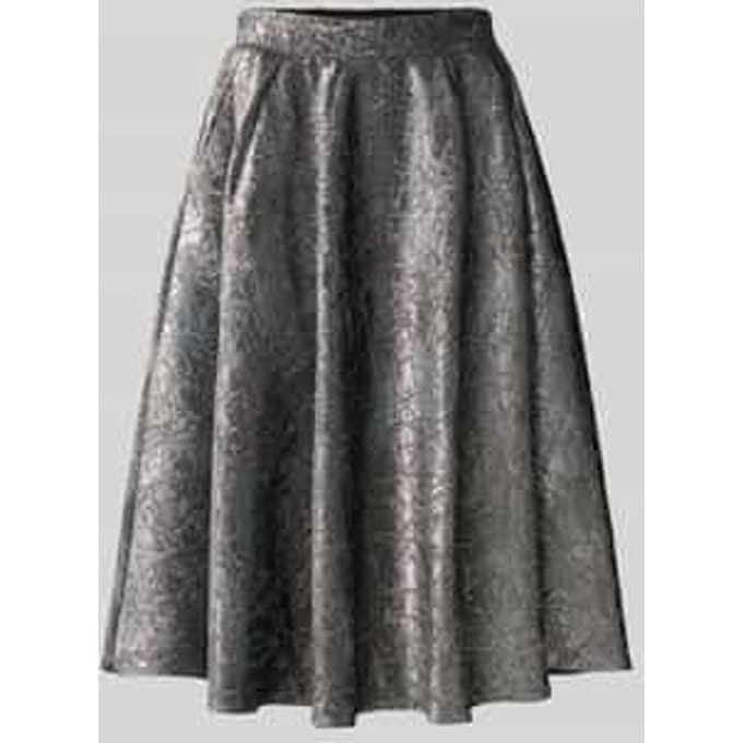 Midirok met structuurmotief en elastische band
