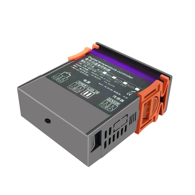 7016A Digitale Temperatuurschakelaar Controller 30A Hoge Vermogens   celsius   Fahrenheit  Weergave Verwarming Koeling NTC Sensor gray