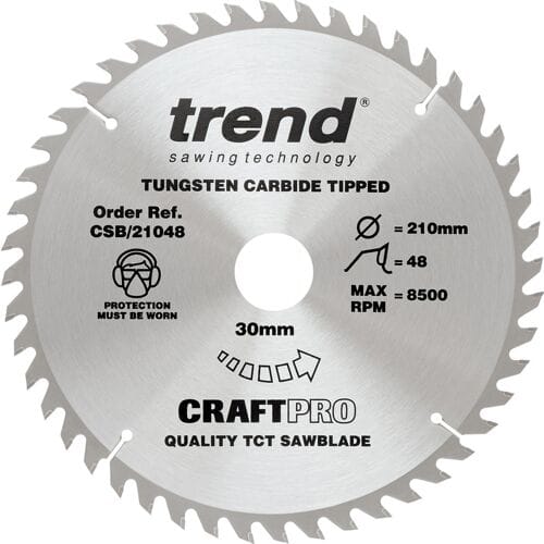 Trend cirkelzaagblad 210x30x2,4mm 48T