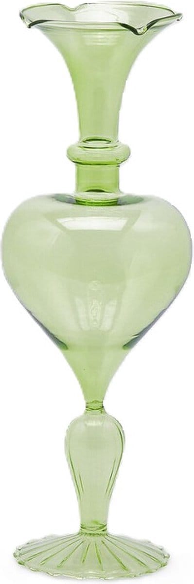 EDG Bloemenvaas Glas Groen D 10 cm H 29 cm Opening 2.5 cm