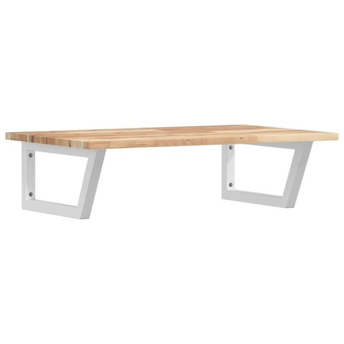 vidaXL - Badkamer - wandschap - staal - en - massief - acaciahout
