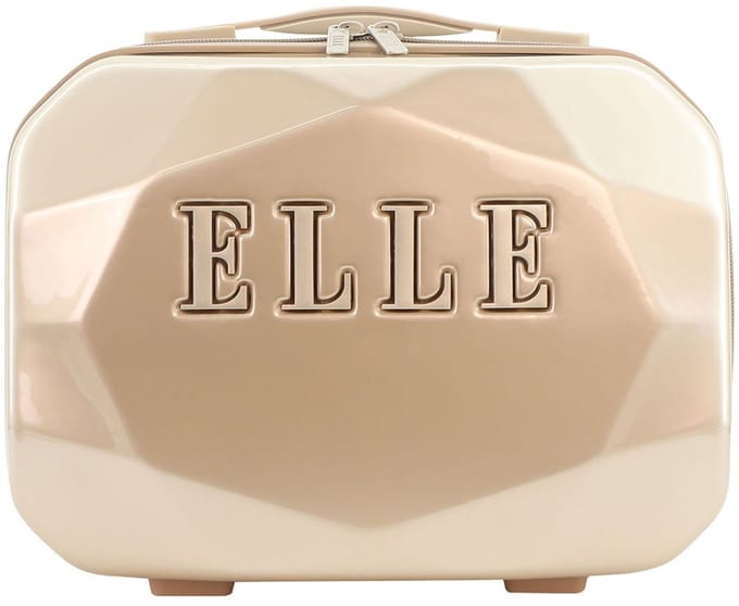 ELLE Diamond Beautycase 27L ABS/PC Taupe - Taupe