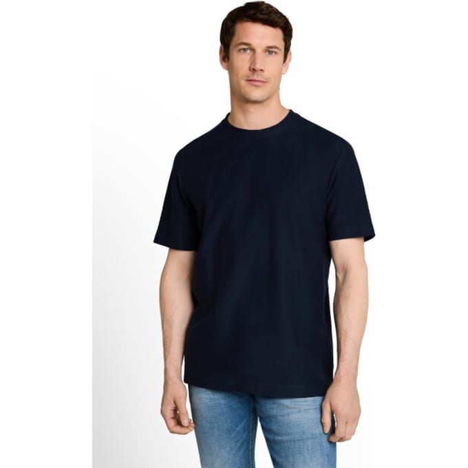 Tom Tailor - T-shirt met ottoman-structuur - Maat M - sky captain blue