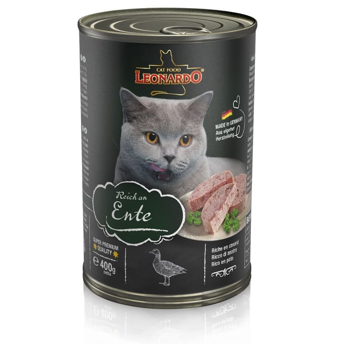 6x400g Rijk aan Eend Leonardo All Meat Kattenvoer