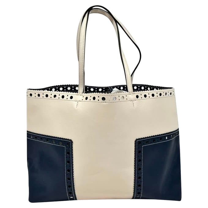 Tory Burch Brogue Tote Bag in Meerkleurig Leer
