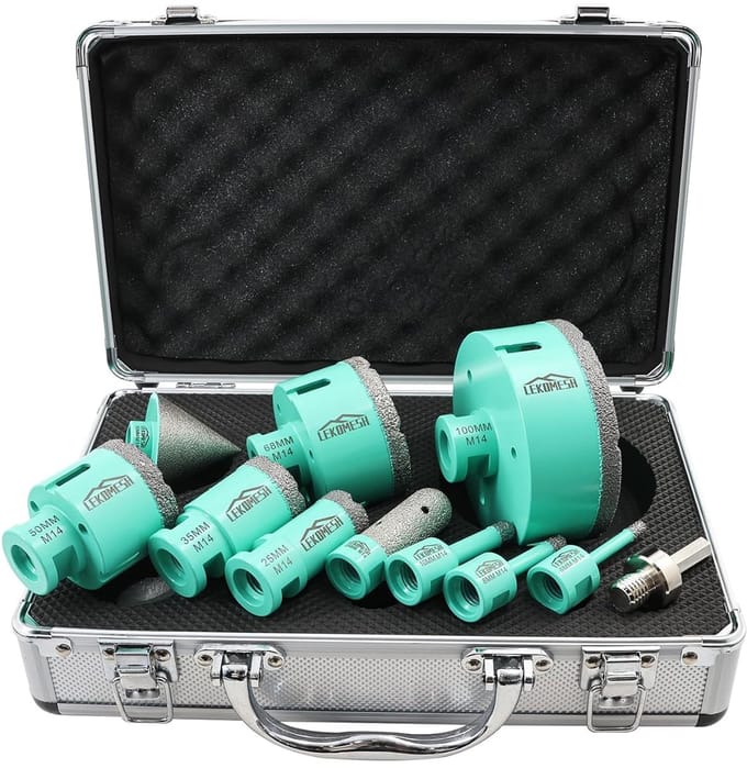 Tegelboren Kit - Gatzagen Set - Precisie Boren - Diamant Gesoldeerd - 11 Delig