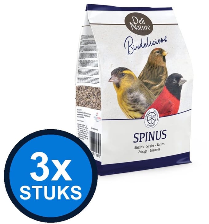 3x Deli Nature - Birdelicious spinus sijsjes 2kg - Vogelvoer - 2 kg