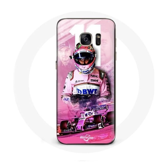 Coque - Formule 1 - Galaxy S7 - Sergio Pérez - Souple - Rose rose