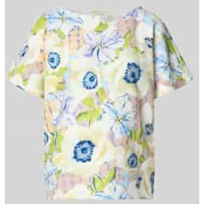 T-shirt van viscosemix in all-over look
