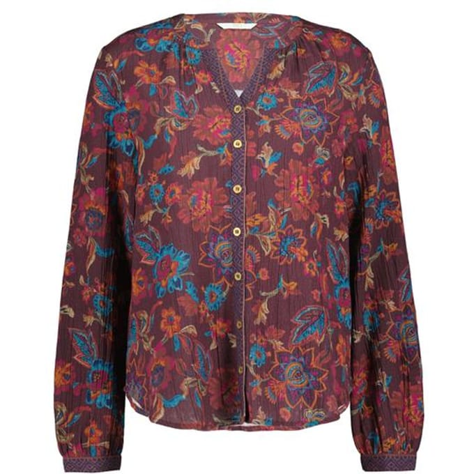 DIDI Dames Blouse Tinto Brown Pretty print maat 34