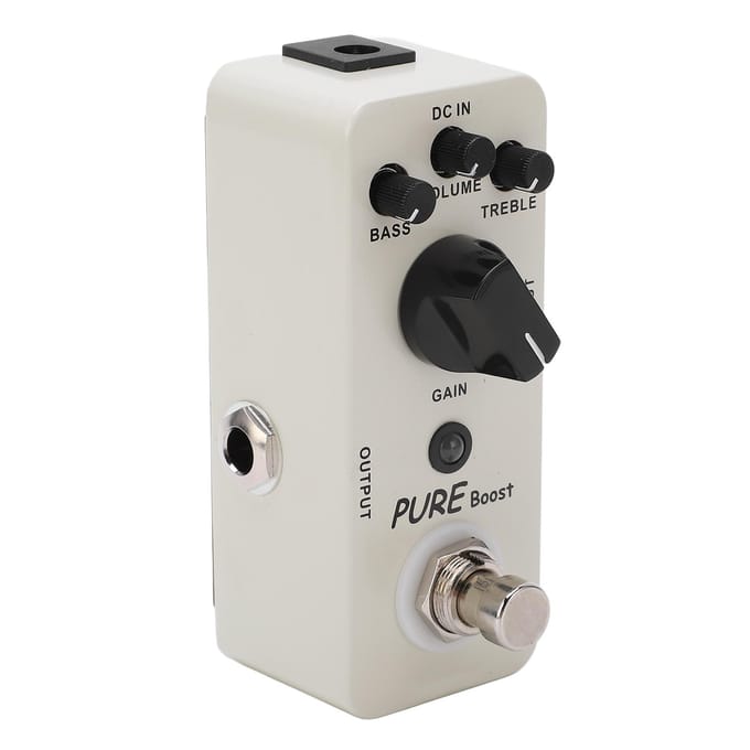 Pure Boost Effect 20dB Versterking Akoestische Aansturing Metaal Effect Pedaal 14 inch Mono Audio Interface white