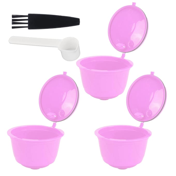 Herbruikbare Capsules Set Navulbare Koffiefilter Cup Pod voor DOLCE GUSTO Koffiemachine(Paars 3 paars