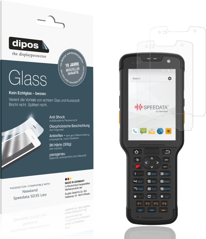 dipos – 2x Matte Pantserfolie geschikt voor Newland Speedata SD35 Leo | 9H Screenprotector