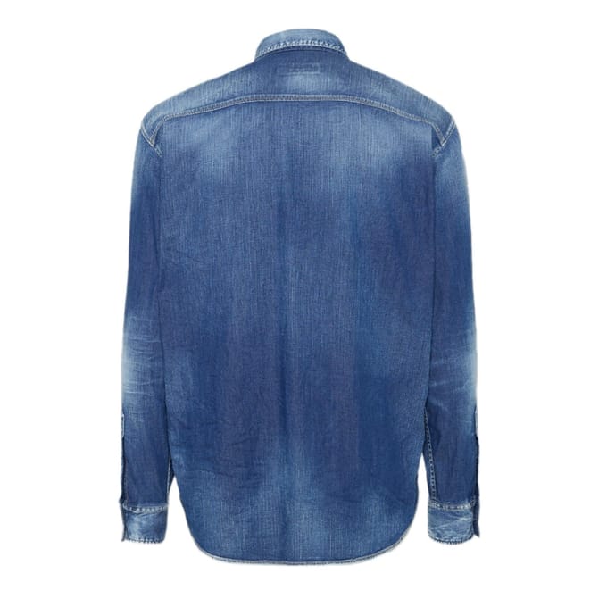 Dsquared2 Relax Dan Worker Pocket Shirt Marineblauw