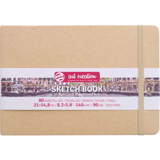 Schetsboek Talens Art Creation 80 witte vellen 140gr 210x150mm kraft