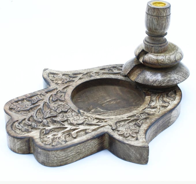 Backflow Wierook Brander - Mangohout - Large - Hamsa
