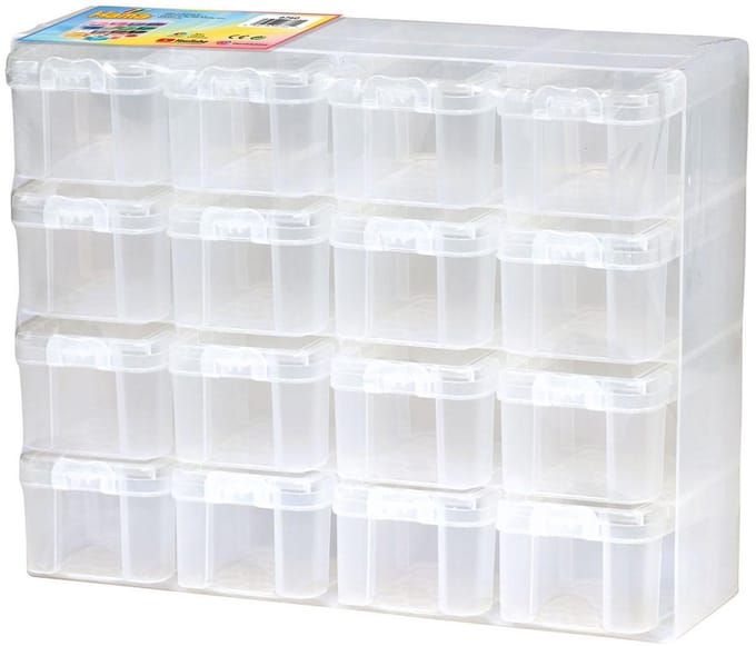 Hama Ironing Beads Storage Box Set with 16 storage boxes