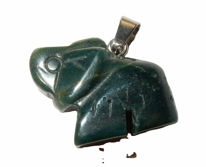Olifant Hanger Groen Onyx