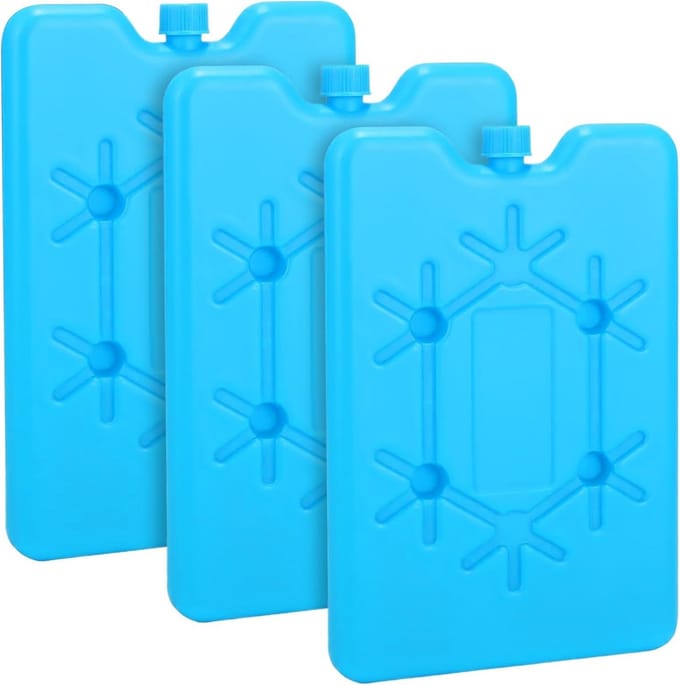 Set van 3 Platte Koelaccu's (200ml) - Ideaal voor Koelbox, Koeltas of Lunchbox