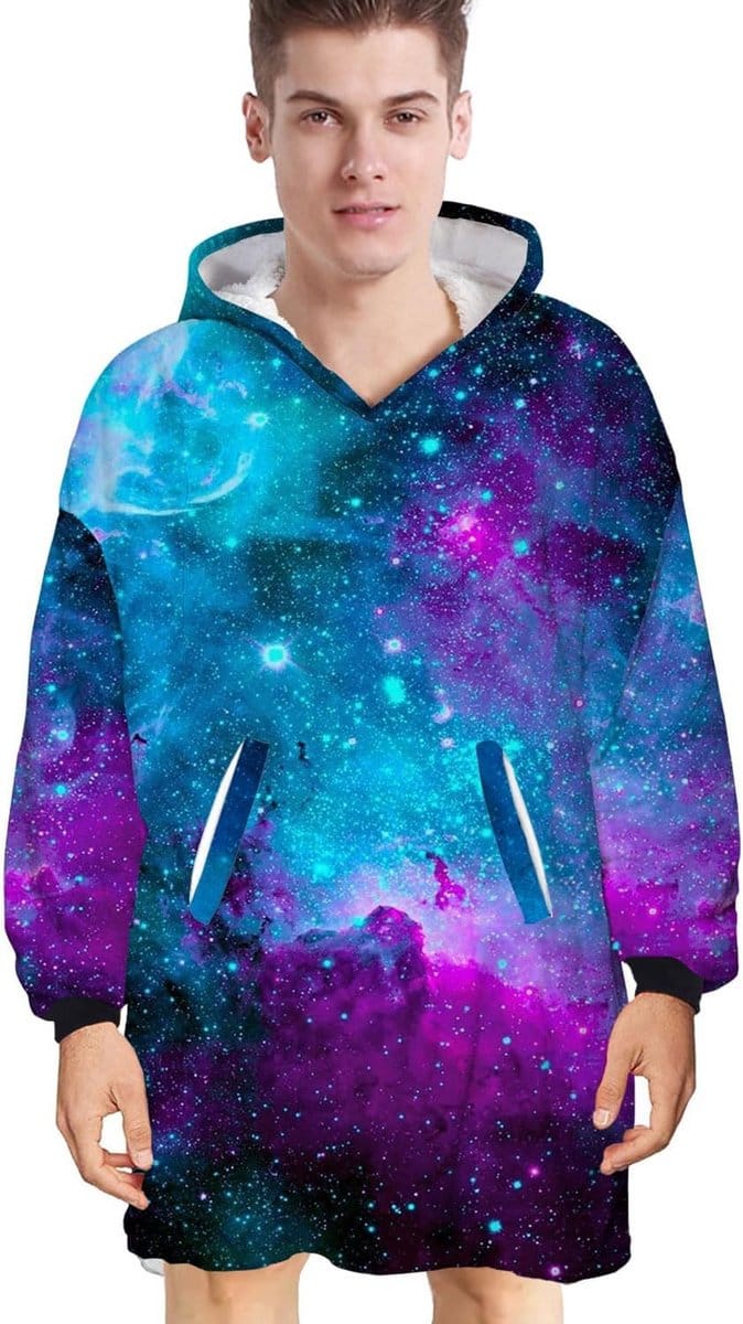 Oversized Deken met Capuchon voor Volwassenen en Kinderen | Warme Sherpa Draagbare Deken