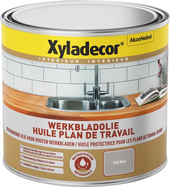 Xyladecor - Werkbladolie - Grey Wash - 0,5 L