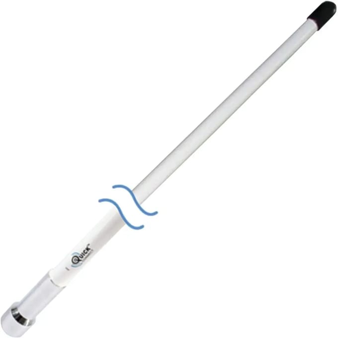 Antenne 3db 2,4m glasvezelhuls chroom Shakespeare Quick Connect