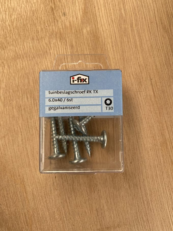 Tuinbeslagschroef Rondkop Torx 6.0x40 per 6 gegalvaniseerd