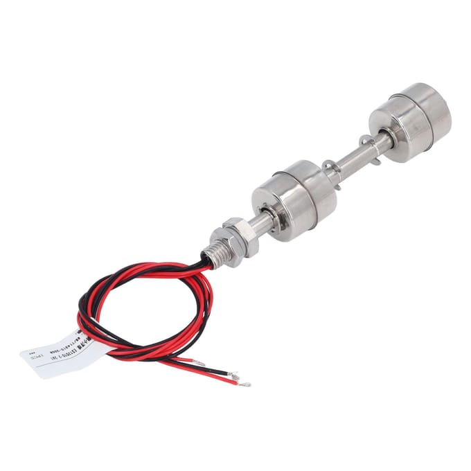 Dubbele Vlotterschakelaar 120mm RVS Vlotterschakelaar Waterniveauregelaar met 400mm Draad white