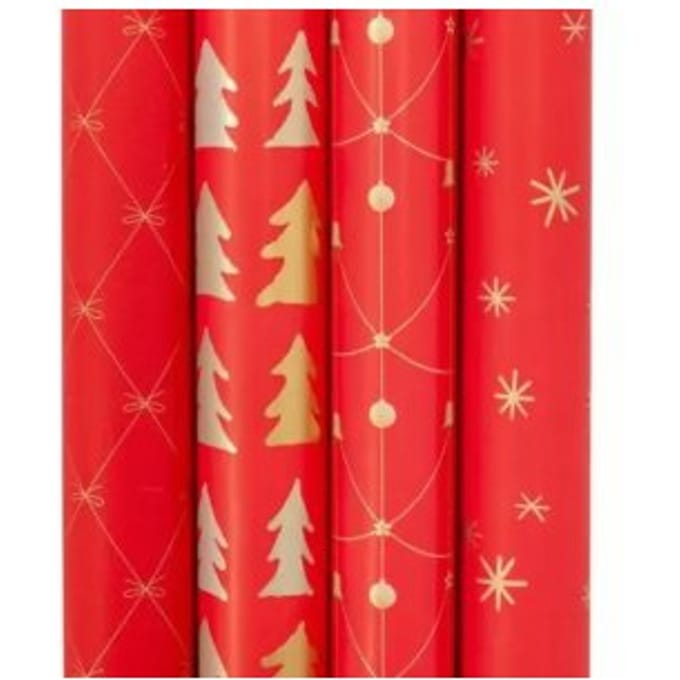 Kerst cadeaupapier timeless, 150 x 70 cm