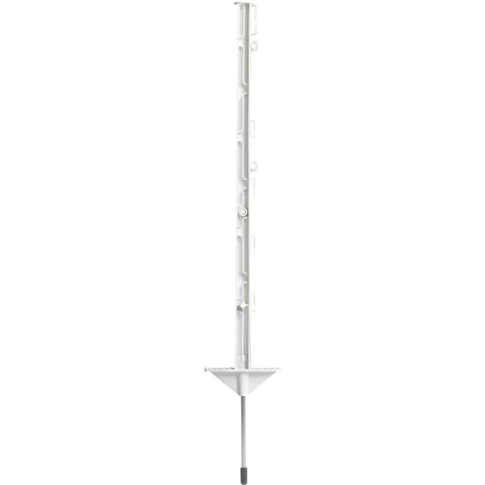 Pulsara Kunststofpaal 0,75m Wit – Dubbele Voetsteun (10 stuks)