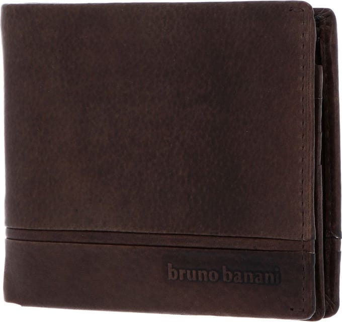 bruno banani Leren Portemonnee Frankfurt Wallet With Flap Brown Bruine