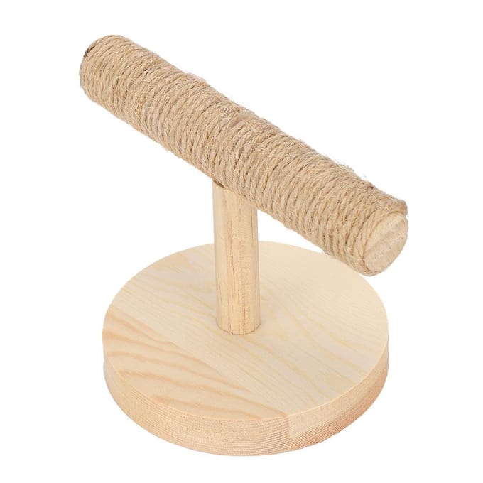 Vogelkooi Stand Hout Vogel Platform Trainingsstand Speeltuin Vogel Accessoires Speelgoed beige