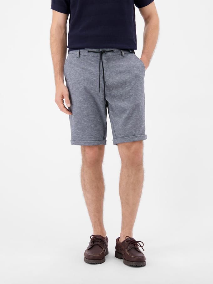 LERROS Comfortabele short met trekkoord , Maat: 32 , Kleur: BLUE NIGHT , 71% polyester, 26% viscose, 3% elastaan