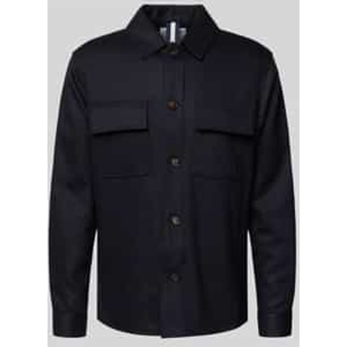 Relaxed fit overhemdjack met wol