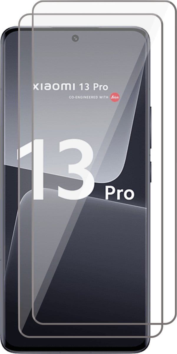 Screenprotector geschikt voor Xiaomi 13 Pro - 2x Gehard Glas Screen Protector FullGuard