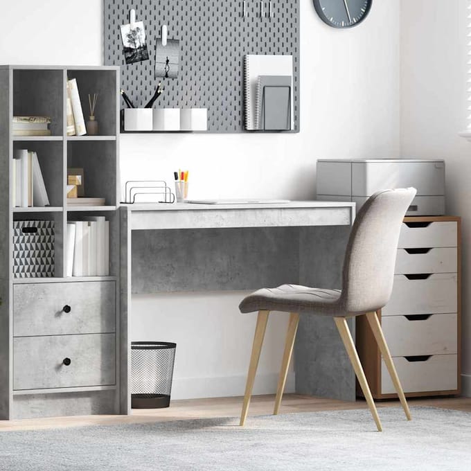 vidaXL - Bureau - Beton - Grijs - 100 - x - 40 - x - 76 - cm