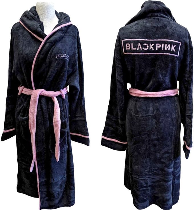 Blackpink - Logo Badjas - S/M - Zwart