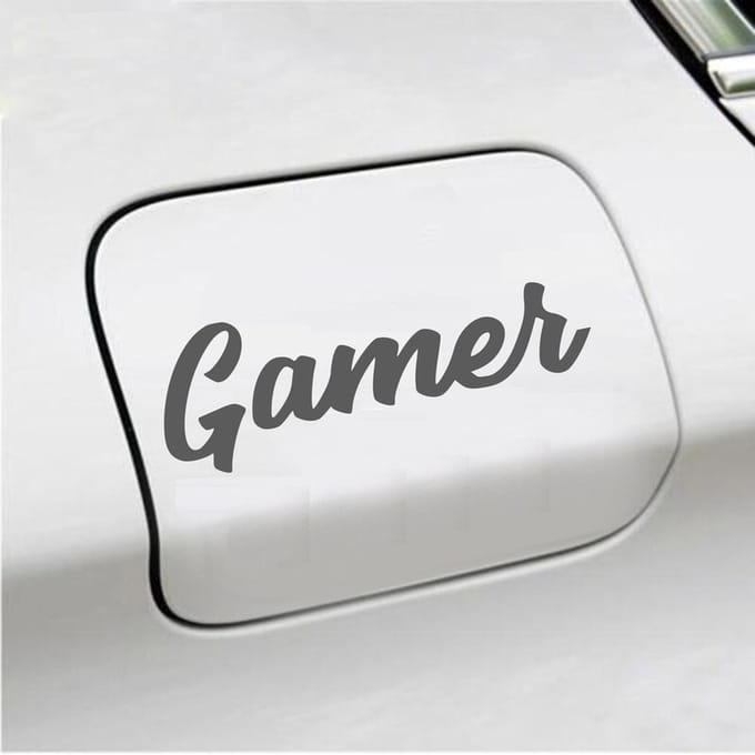 Bumpersticker - Gamer - 6 X 18 - Antraciet