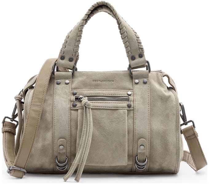 FREDsBRUDER handtas Whipstitch Soul Collection Bowling Bag Taupe