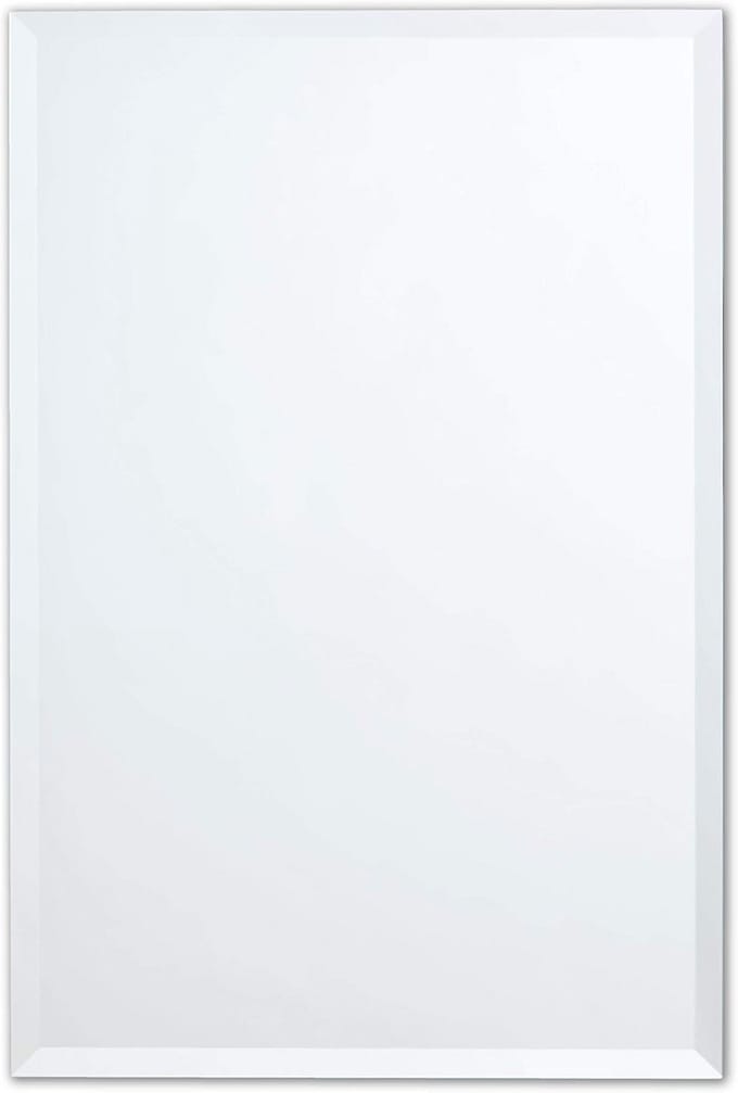 Grote Rechthoekige Wandspiegel zonder Frame met Facetrand 60x90 cm