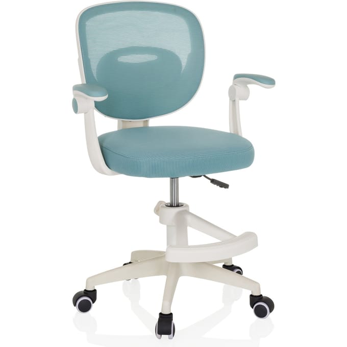 Kinderbureaustoel / kinderstoel KIDDY SMART stof aqua hjh OFFICE