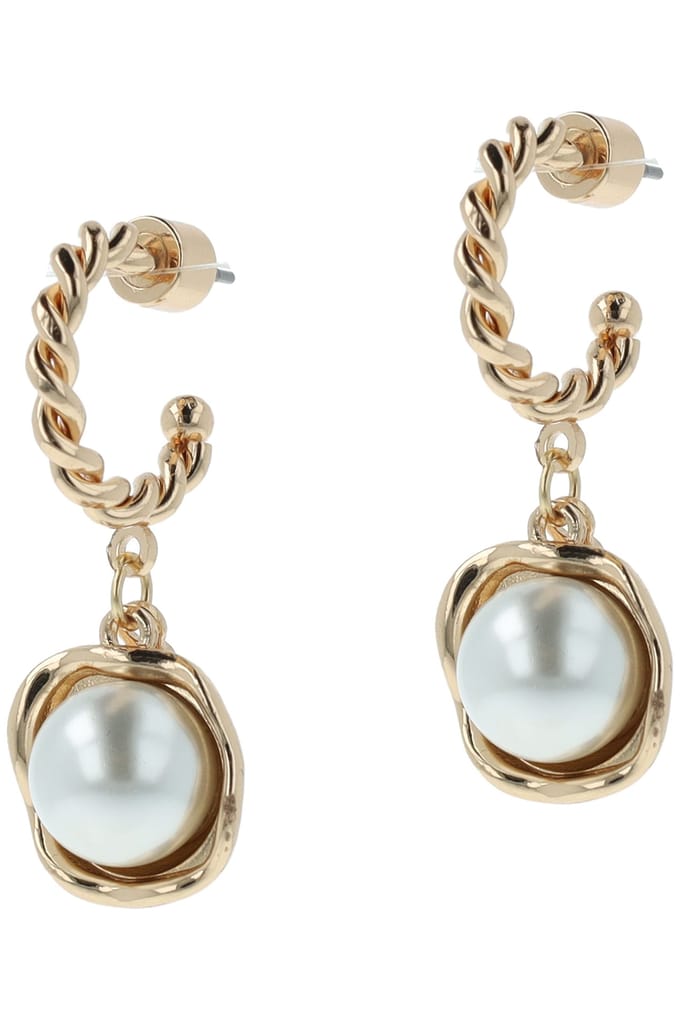 OTAZU Pearl Twirl Hoops Taglia: OS | Orecchini Outlet | Donna