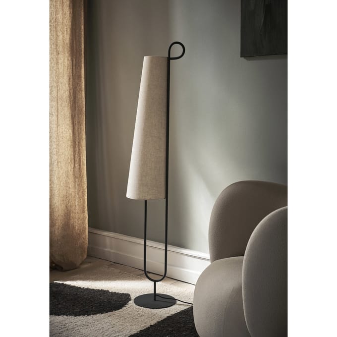 Ferm Living Ancora Vloerlamp Zwart/Naturel