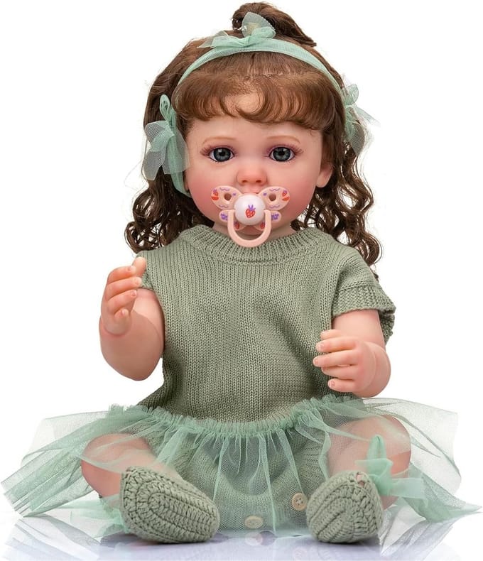 Levensechte Reborn Babypop 55 cm met Zacht Stoffen Lichaam