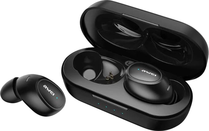 AWEI T16 Serie - Draadloze In-ear Koptelefoon - Bluetooth 5.0 - Dockingstation - Zwart