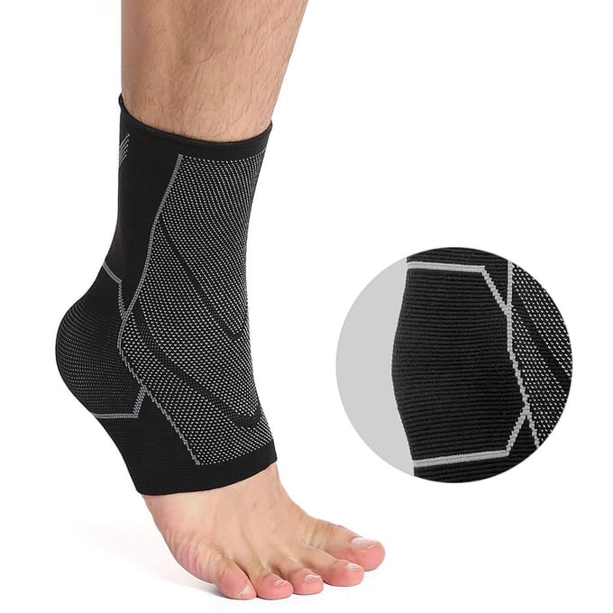 Enkelbrace Elastische Compressie Achillespees Ondersteunende Mouw Voor Zwelling Plantaire Fasciitis Verlichting L 39-42 black